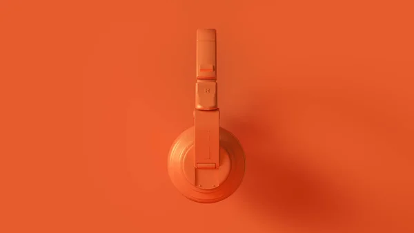 Oranžové Moderní Sluchátka Ilustrace — Stock fotografie