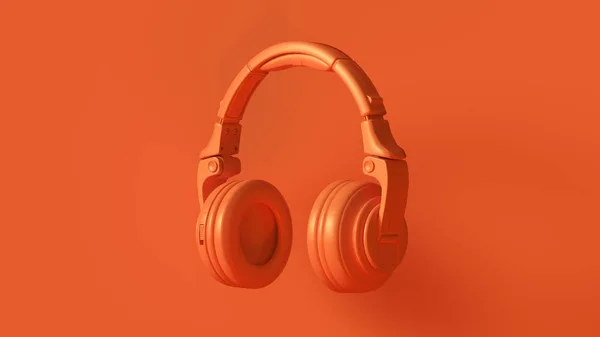 Orange Modern Headphones Illustration — Stock Photo, Image