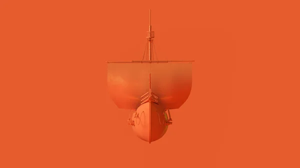 Orange Kalóz Hajó Illusztráció Renderelés — Stock Fotó