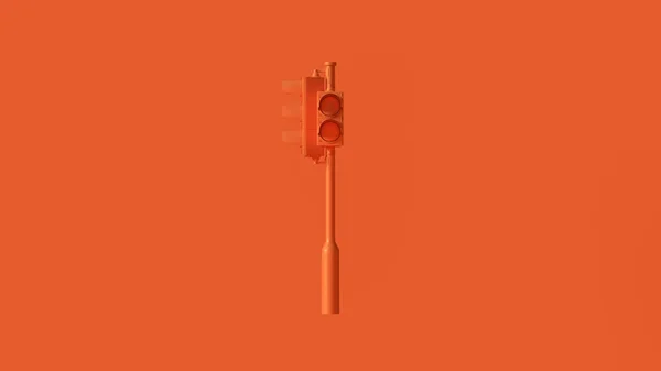 Orange Traffic Light Signals 3d illustration