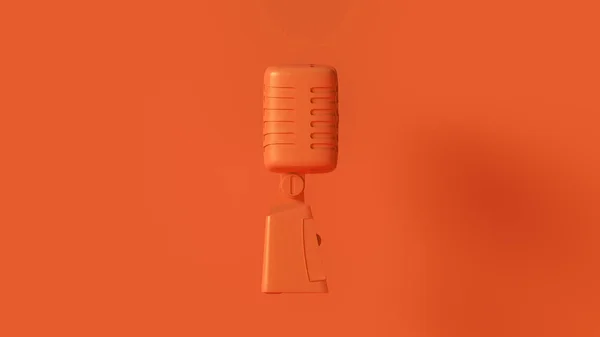 Orange Vintage Microphone Illustration — Photo