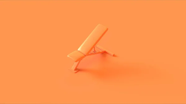 Orange Incline Workout Bench Ilustração Renderização — Fotografia de Stock