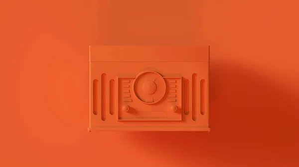 Pomarańczowy Record Player Gramofon Ilustracja — Zdjęcie stockowe