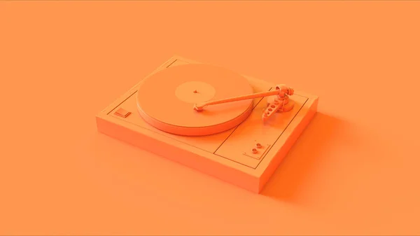 Illustrazione Arancione Vintage Record Player — Foto Stock
