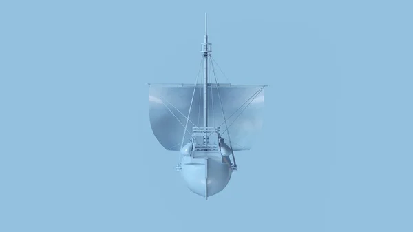 Blassblaues Piratenschiff Illustration Rendering — Stockfoto