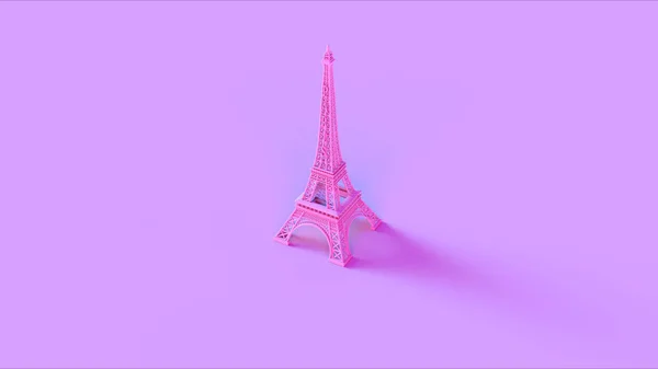 Torre Eiffel Rosa Ilustración Render —  Fotos de Stock