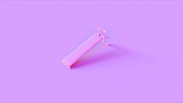 Pink Angled Sit Bench Illustration Rendering — Stock Photo, Image