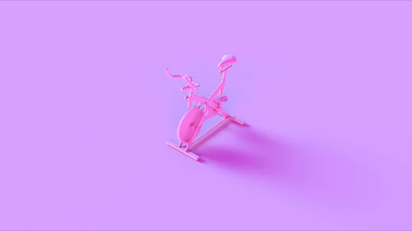 ピンクエクササイズバイク3Dイラスト3Dレンダリング — ストック写真