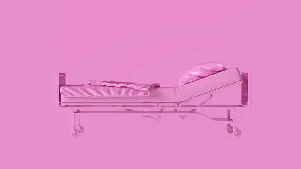 Ospedale Rosa Letto Illustrazione Rendering — Foto Stock