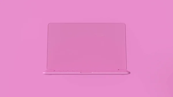 Illustration Rendu Pour Ordinateur Portable Rose — Photo