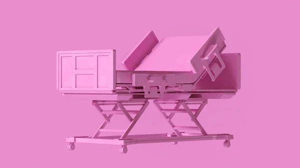 Roze Ziekenhuis Modern Verstelbaar Bed Illustratie — Stockfoto