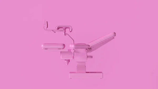 Růžový Obstetrics Gynekologický Křeslo Ilustrace — Stock fotografie