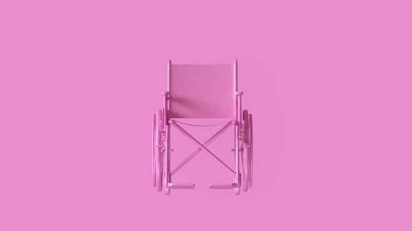 Růžová Nemocnice Invalidní Vozík Ilustrace Vykreslování — Stock fotografie