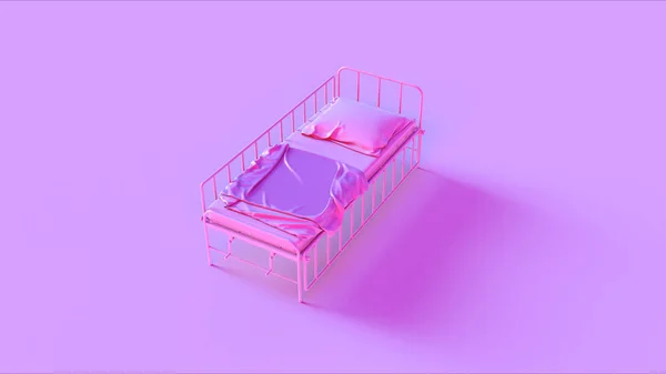 Pink Hospital Bed Adjustable Sides Illustration Rendering — Stock Photo, Image