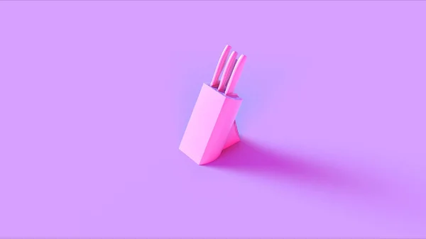 粉红刀块 — 图库照片