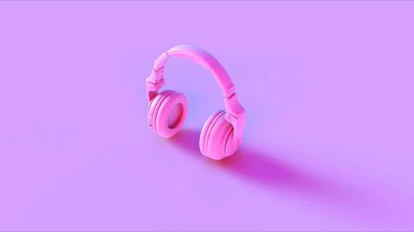 Pink Modern Headphones Ilustração — Fotografia de Stock