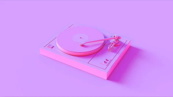 Pink Lemezjátszó Illusztráció — Stock Fotó