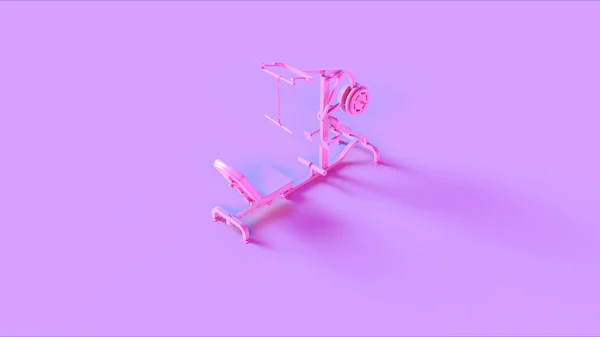 粉红色坐式重量工作台 — 图库照片
