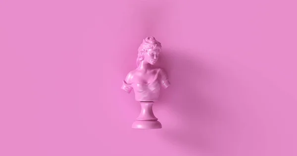 Pink Bust Sculpture Иллюстрации — стоковое фото