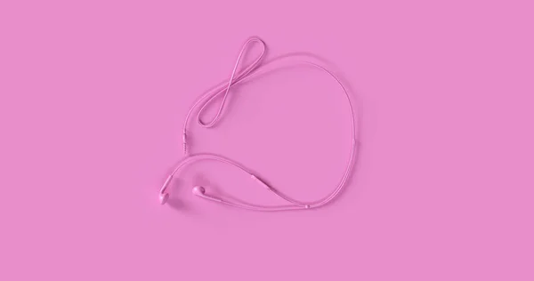 粉红色耳塞 — 图库照片