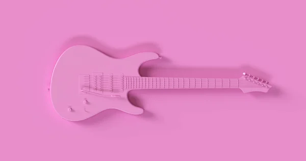 Guitarra Eléctrica Rosa Ilustración — Foto de Stock