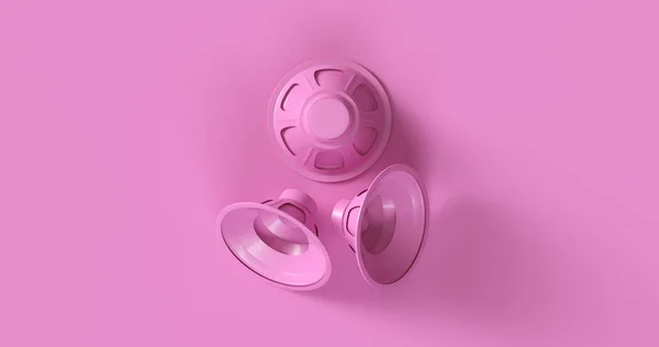 Pink Speakers Illusztráció Renderelés — Stock Fotó