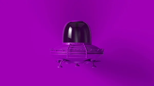 Фіолетовий Нло Ілюстрація Візуалізації — стокове фото