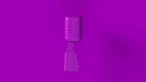 Purple Vintage Micrófono Ilustración —  Fotos de Stock
