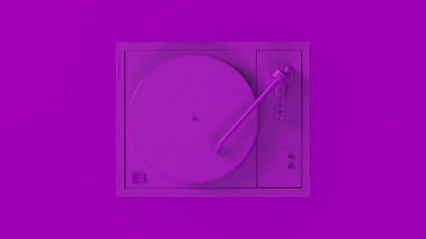 Violet Vintage Record Player Illustration — Photo