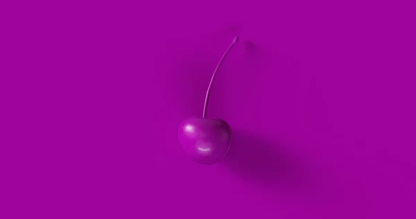 紫色樱桃3D插图 — 图库照片
