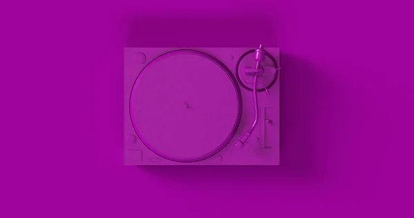 Purple Record Player Gramofon Ilustracji — Zdjęcie stockowe