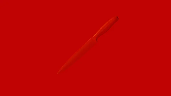 Coltello Rosso Illustrazione Rendering — Foto Stock