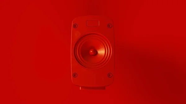 Red Speaker Unit Ілюстрація Рендеринга — стокове фото