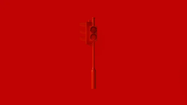 Red Traffic Light Signals 3d illustration