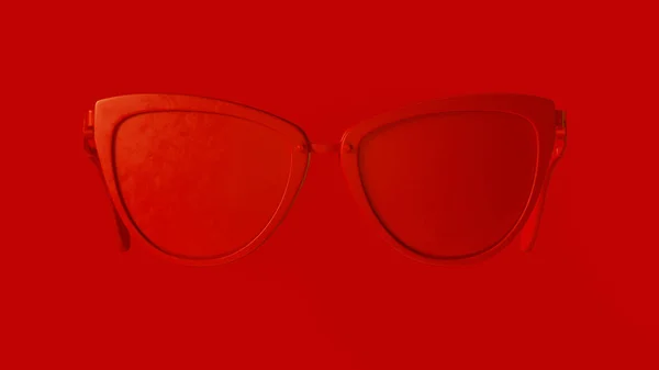 Óculos Sol Vermelhos Ilustração Renderização — Fotografia de Stock