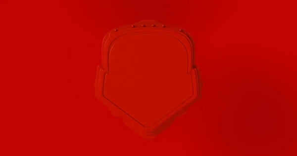 Red Shield Badge Illustrazione — Foto Stock