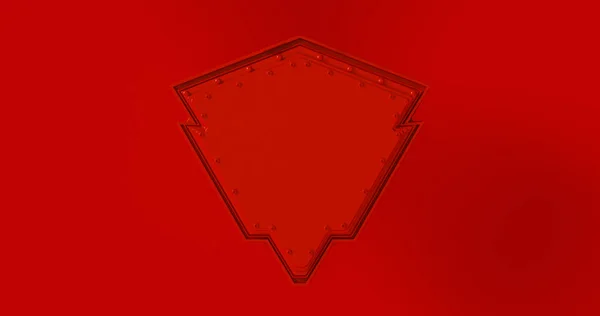 Insignia Escudo Rojo Ilustración —  Fotos de Stock
