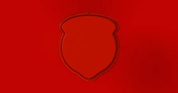 Insignia Escudo Rojo Ilustración —  Fotos de Stock