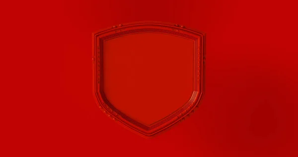 Red Shield Badge Illustration — Stock Photo, Image