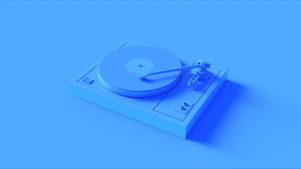 Mavi Vintage Record Player Illüstrasyon — Stok fotoğraf