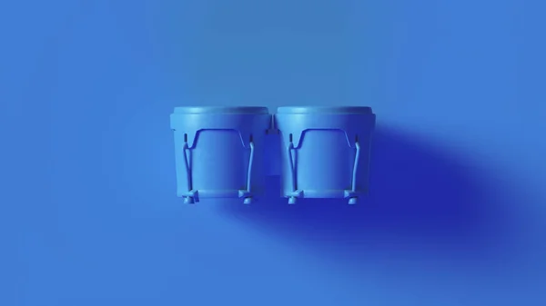 Brilhante Azul Bongos Ilustração Renderização — Fotografia de Stock