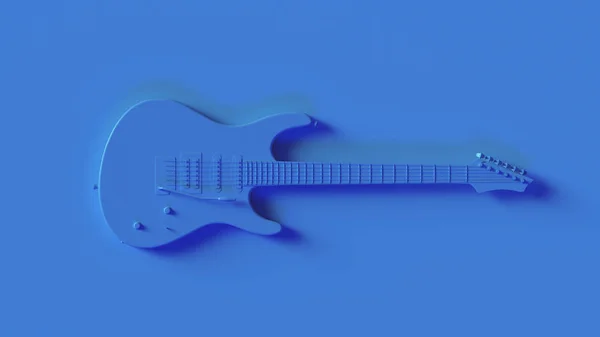Světle Modrá Elektrická Kytara Ilustrace — Stock fotografie