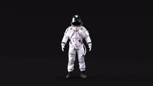 Astronaut Visor White Spacesuit 80S Sci Lighting Front Illustration Render — Stock Photo, Image