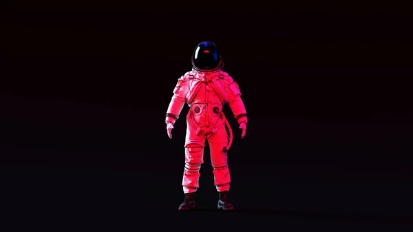 Астронавт Козирек Білих Космічних Апаратів Sci Освітлення Передня Ілюстрація Візуалізації — стокове фото