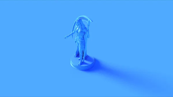 青メキシコサンタムエルテ聖なる死の私たちの女性3Dイラスト3Dレンダリング — ストック写真