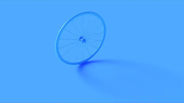 Blue Bicycle Wheel Иллюстрация Рендер — стоковое фото