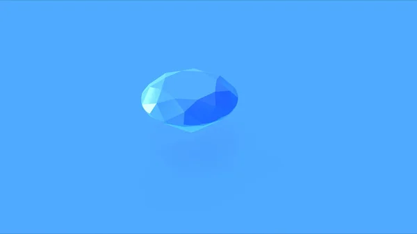 Großer Blauer Diamant Illustration Render — Stockfoto