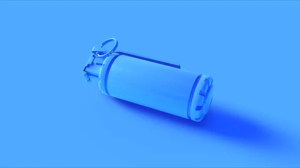 Blue Flash Bang Smoke Grenade Illustrazione Rendering — Foto Stock