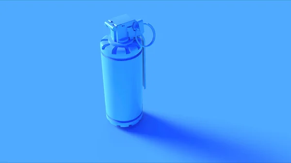 Blue Flash Bang Smoke Grenade Illustrazione Rendering — Foto Stock