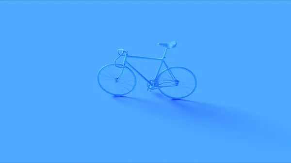 Mavi Sabit Dişli Yarış Bisikleti Illüstrasyon Render — Stok fotoğraf